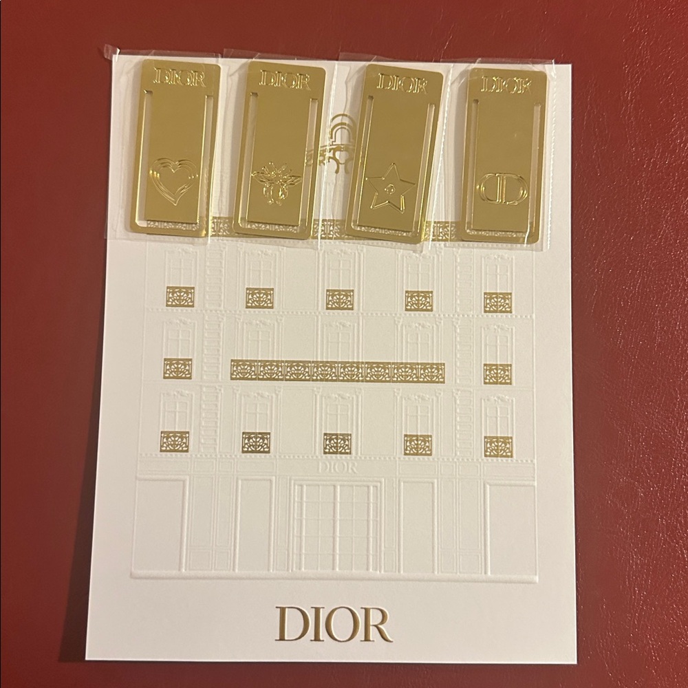 BNIB Dior Exclusive Gold Luxury Bookmarks Set